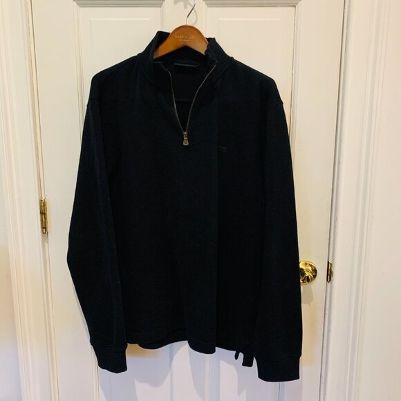 Rodd & Gunn Men's 1/4 Zip Pullover Jumper Sweater Size Large Black Menswear